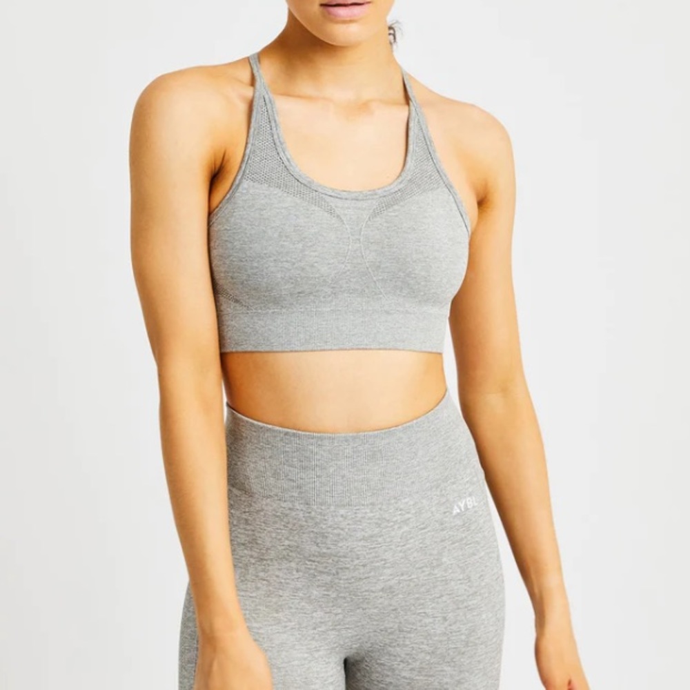 AYBL Motion Seamless Khaki Bra and Shorts size small